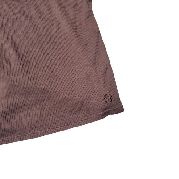 Y2k Limited Too Sequin Top Ribbed Brown Spaghetti Strap Tank Top - Small - Picture 6 of 8